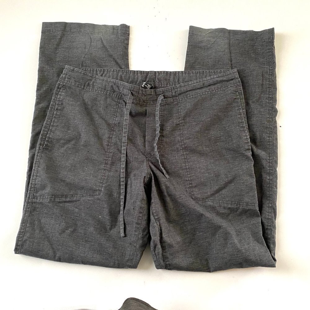 PrAna Sutra Drawstring Yoga Pants Hemp Black Gray